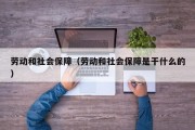 劳动和社会保障（劳动和社会保障是干什么的）